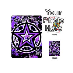 Purple Star Playing Cards 54 Designs (Mini) from ZippyPress Front - Spade2