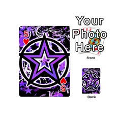 Purple Star Playing Cards 54 Designs (Mini) from ZippyPress Front - Heart5