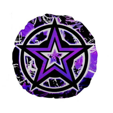 Purple Star Standard 15  Premium Round Cushion  from ZippyPress Back