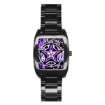 Purple Star Stainless Steel Barrel Watch