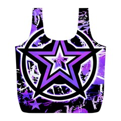 Purple Star Full Print Recycle Bag (L) from ZippyPress Front