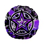 Purple Star Standard 15  Premium Flano Round Cushion 