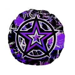 Purple Star Standard 15  Premium Flano Round Cushion  from ZippyPress Back