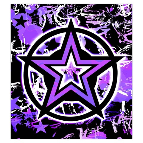 Purple Star Drawstring Pouch (XXL) from ZippyPress Front
