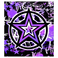 Purple Star Drawstring Pouch (XXL) from ZippyPress Back