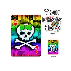 Rainbow Skull Playing Cards 54 Designs (Mini) from ZippyPress Front - Heart4