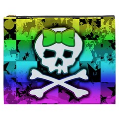 Rainbow Skull Cosmetic Bag (XXXL) from ZippyPress Front