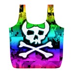 Rainbow Skull Full Print Recycle Bag (L)