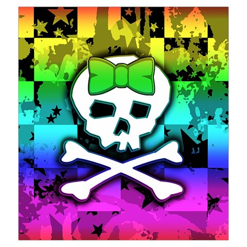 Rainbow Skull Drawstring Pouch (XXL) from ZippyPress Front