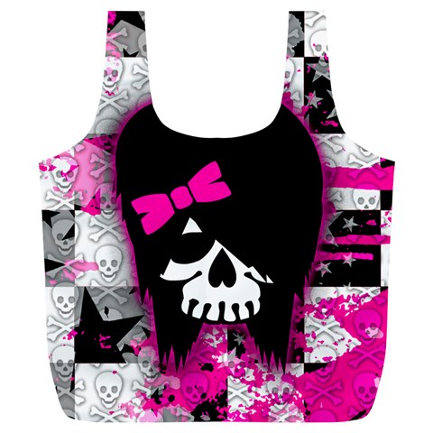 Scene Kid Girl Skull Full Print Recycle Bag (XL) from ZippyPress Back