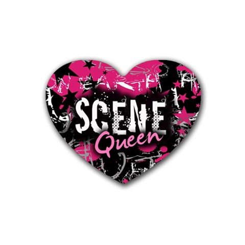 Scene Queen Rubber Heart Coaster (4 pack) from ZippyPress Front