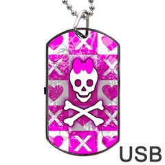 Skull Princess Dog Tag USB Flash (Two Sides) from ZippyPress Back