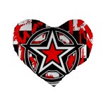 Star Checkerboard Splatter Standard 16  Premium Heart Shape Cushion 