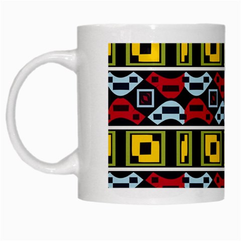 Rectangles and other shapes pattern                                    White Mug from ZippyPress Left