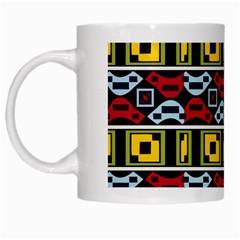 Rectangles and other shapes pattern                                    White Mug from ZippyPress Left
