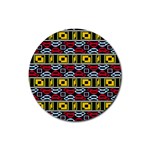 Rectangles and other shapes pattern                                    Rubber Coaster (Round)