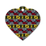 Rectangles and other shapes pattern                                    Dog Tag Heart (One Side)