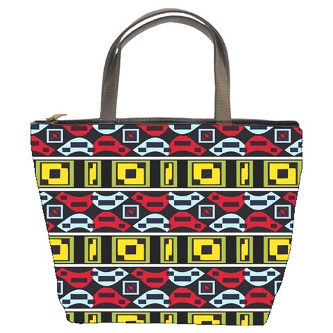 Rectangles and other shapes pattern                                    Bucket Bag from ZippyPress Front