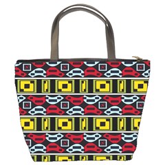 Rectangles and other shapes pattern                                    Bucket Bag from ZippyPress Back