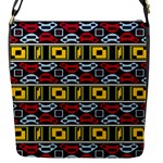 Rectangles and other shapes pattern                                    Flap Closure Messenger Bag (S)