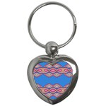 Shapes chains on a blue background                                              Key Chain (Heart)