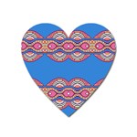 Shapes chains on a blue background                                              Magnet (Heart)