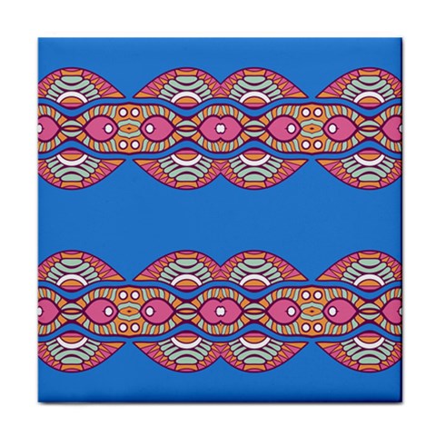Shapes chains on a blue background                                              Face Towel from ZippyPress Front