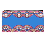 Shapes chains on a blue background                                             Pencil Case