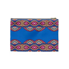 Shapes chains on a blue background                                              Cosmetic Bag from ZippyPress Back