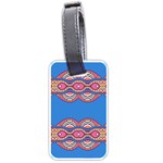 Shapes chains on a blue background                                              Luggage Tag (one side)