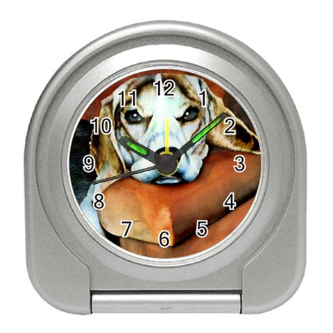 Lazy Lucy Beagle Travel Alarm Clock from ZippyPress Front