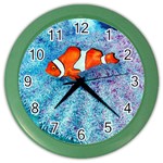 Serenity Clown and Anemone Color Wall Clock