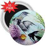 Angel Fish and Neon Aquarium 3  Magnet (10 pack)