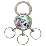 Angel Fish and Neon Aquarium 3-Ring Key Chain