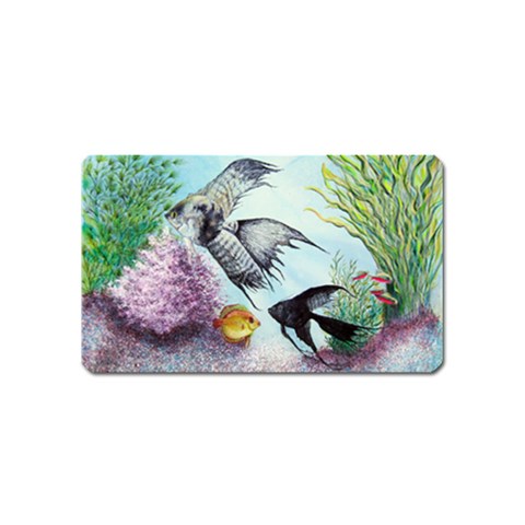 Angel Fish and Neon Aquarium Magnet (Name Card) from ZippyPress Front
