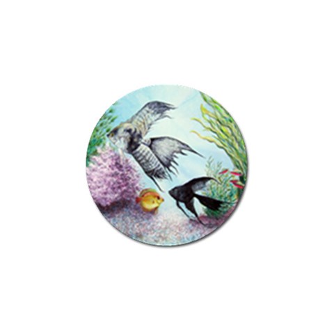 Angel Fish and Neon Aquarium Golf Ball Marker (4 pack) from ZippyPress Front