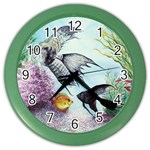 Angel Fish and Neon Aquarium Color Wall Clock