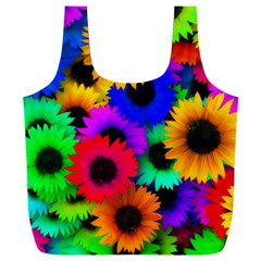 Colorful sunflowers                                              Full Print Recycle Bag (XXL) from ZippyPress Front