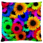 Colorful sunflowers                                                  Standard Flano Cushion Case (Two Sides)