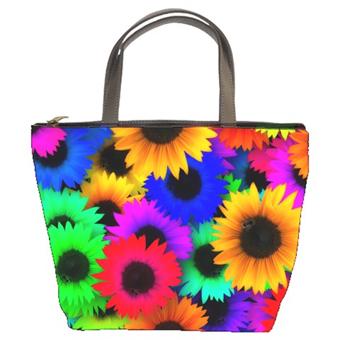 Colorful sunflowers                                                   Bucket Bag from ZippyPress Front