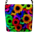 Colorful sunflowers                                                   Flap Closure Messenger Bag (L)