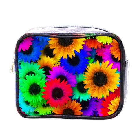 Colorful sunflowers                                                   Mini Toiletries Bag (One Side) from ZippyPress Front