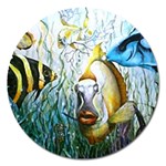 Bubba Fish and Friends Aquarium Magnet 5  (Round)