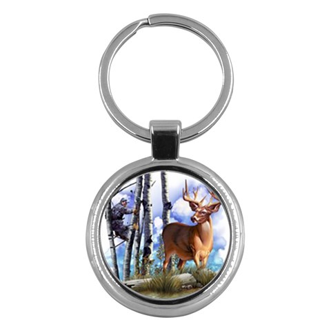 Deer Hunter Key Chain (Round) from ZippyPress Front