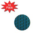 0059 Comic Head Bothered Smiley Pattern 1  Mini Magnet (10 pack) 