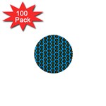 0059 Comic Head Bothered Smiley Pattern 1  Mini Buttons (100 pack) 