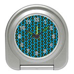 0059 Comic Head Bothered Smiley Pattern Travel Alarm Clock