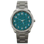 0059 Comic Head Bothered Smiley Pattern Sport Metal Watch