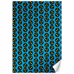 0059 Comic Head Bothered Smiley Pattern Canvas 12  x 18 