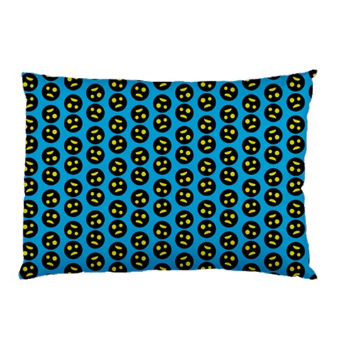 0059 Comic Head Bothered Smiley Pattern Pillow Case (Two Sides) from ZippyPress Back